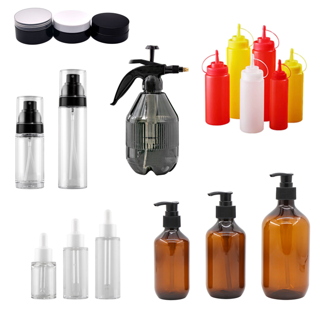 cosmetic bottleswatering cansplastic condiment bottles